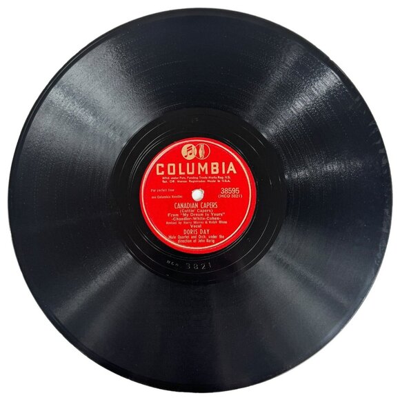 Doris Day Canadian Capers 10 Inch Shellac 78 RPM Columbia 38595 Dinah Shore - Picture 1 of 4